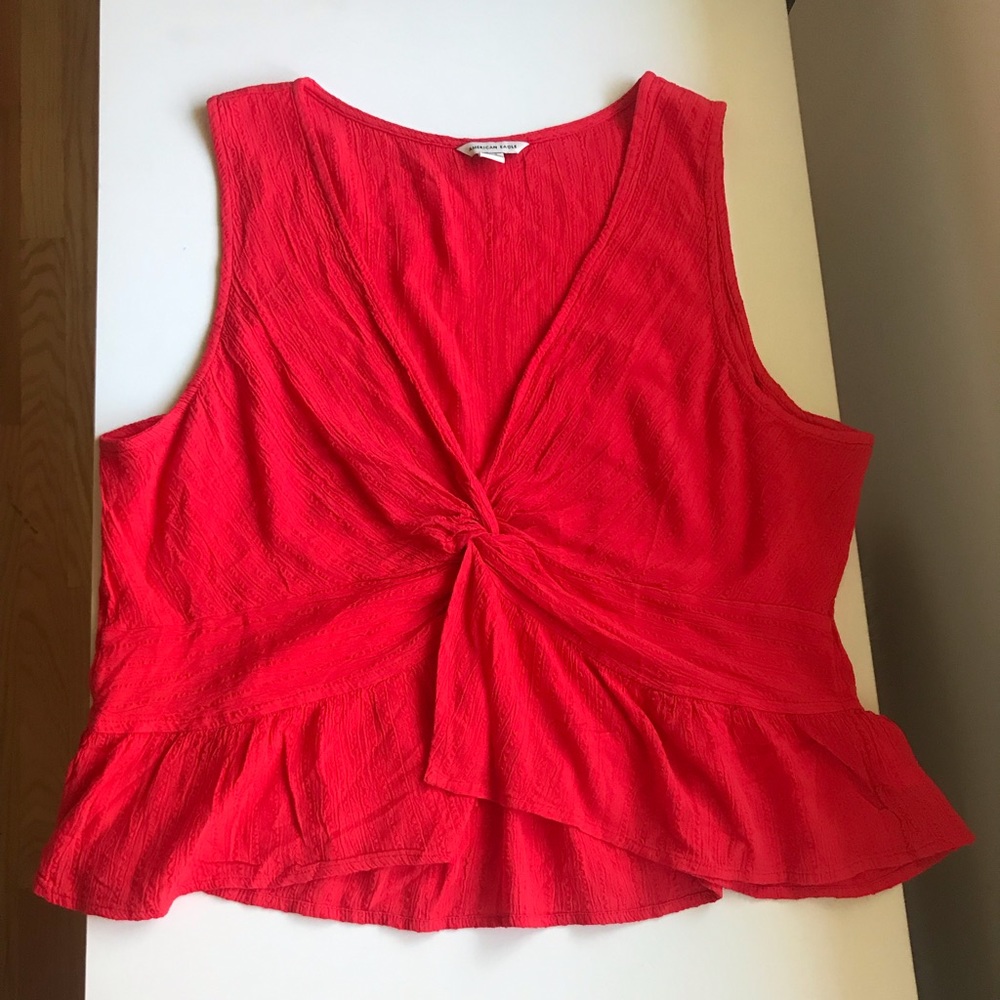 Red Tank Top Blouse